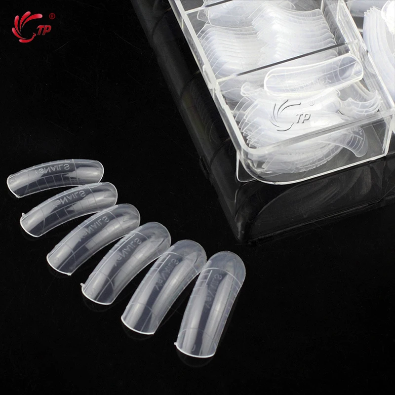 Tp 312pcs Box Fake Nails Molds Dual Form False Nail Clear Tp 312pcs Box Fake Nails Molds Dual Form False Nail Clear Transpa Art Tips Acrylic Gel Easy For Uv Poly In From Beauty