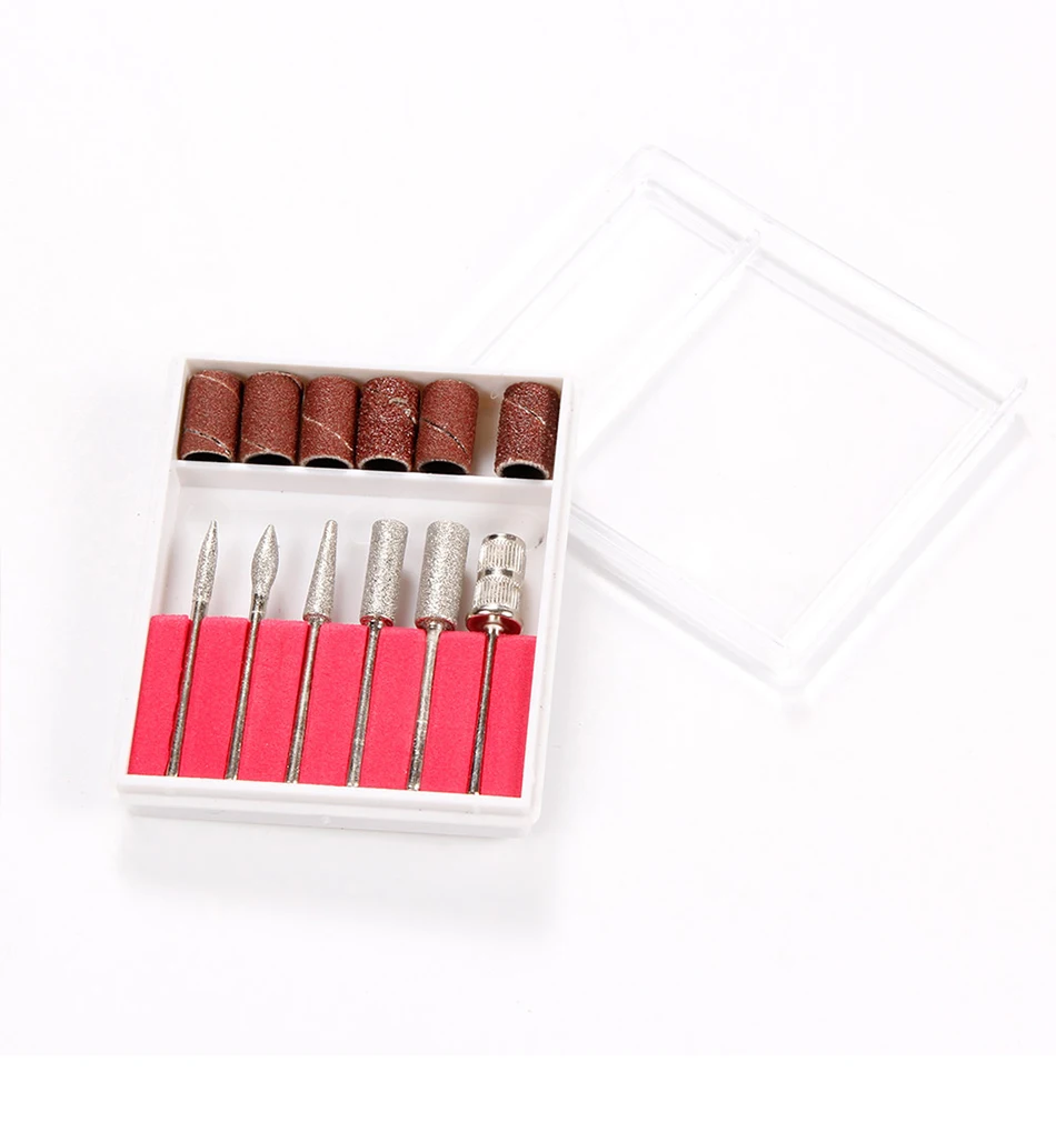 Elétrica do Unha Máquina de Manicure Cortador da Arte do Unha Broca Unha Brocas Conjunto Peças Moinho Lixa Arquivo Polonês Manicure Cortadores 10 14 prego brocas conjunto 10 peças moinho cortador