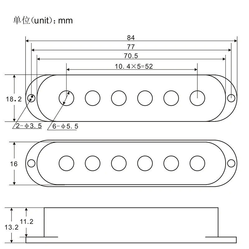 Новый набор 52/52/52 мм звукосниматель с одинарной катушкой Чехлы Strat Гитара контроль скорости регуляторы громкости звука Переключатель