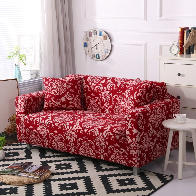 modern floral sofa covers spandex for living room slipcovers red
