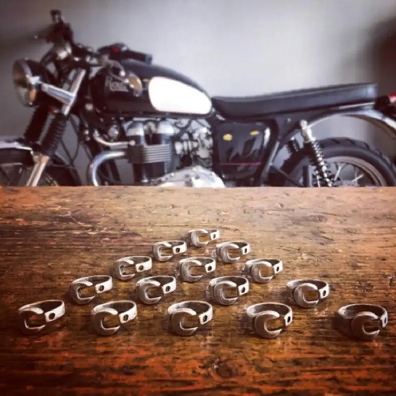 

Hiphop/Rock Antique Silver Ring Stainless Steel Wrench Ring for Men Biker Mechanic Jewelry
