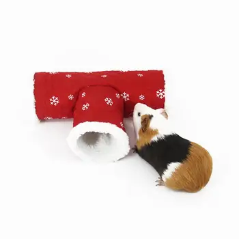 

2pcs Fashion Hamster Toy Tunnel Small Pet Cartoon Pet Tubes Bed Nest For Rabbits Ferrets Guinea Pigs Small Animal Toys