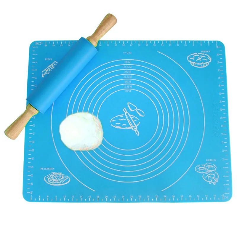 Силиконовый коврик для выпечки тортов поддоны антипригарный силиконовый коврик стол Гриль коврик желе приготовление помадки тарелка кухонные инструменты GHMY - Цвет: blue