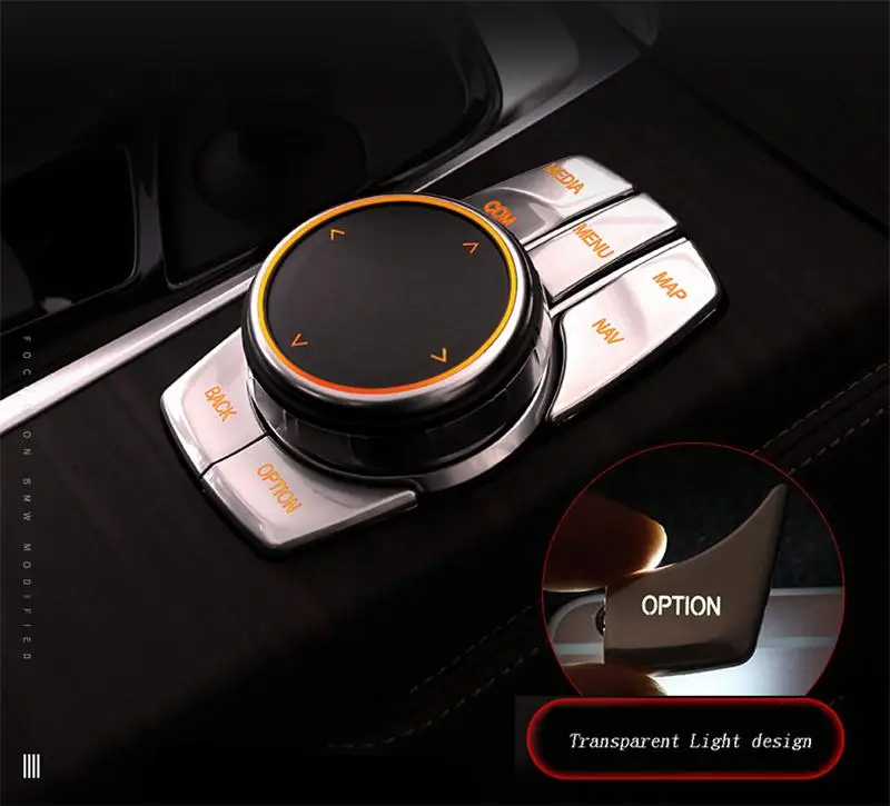 Стайлинга автомобилей интерьера Мультимедийные кнопки крышка декоративная рамка отделкой наклейки аксессуары для BMW 5 серии G30 G38 аксессуары