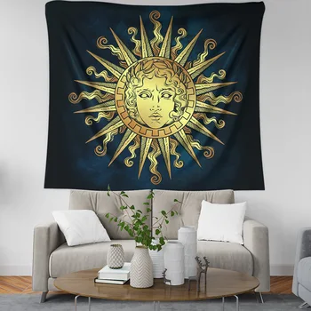 

Polyester Tapestry Mandala Bohemia Wall Hanging Animal Moon Wolf Guns Yoga Mats Beach Towel Decor Livingroom