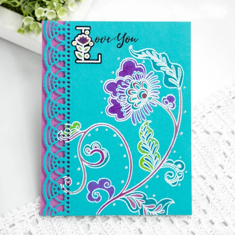 

Needlework Motif Transparent Clear Silicone Stamp Set for DIY Scrapbooking/Photo Album Card Making Decorative Clear Stamps 6x8in