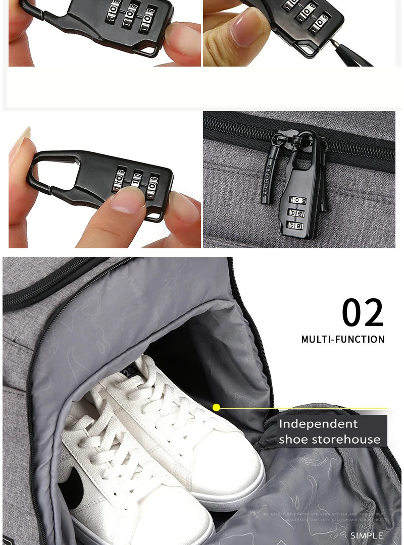 35L Men 2 in 1 Travel Bags for Handbag and Backpack New big Capacity 2018 brand Fashion Duffle Bag Anti theft hand luggage bag 99