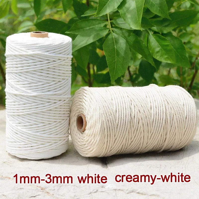 

Durable 100m 200m Twisted Cord Rope Craft Macrame String DIY Handmade Home Decorative supply 3mm