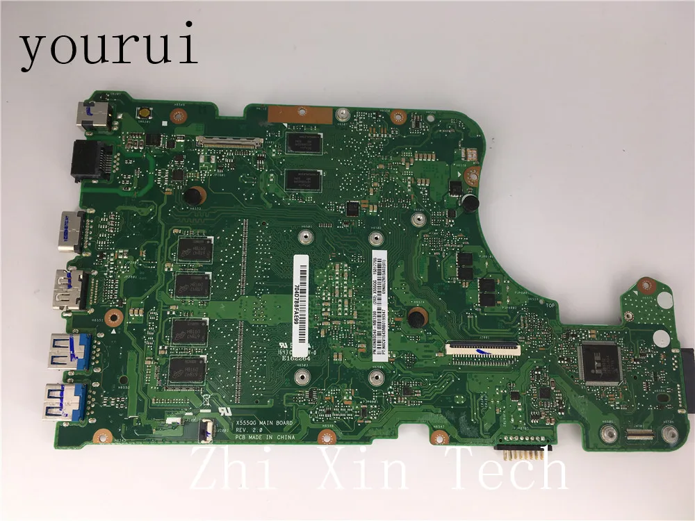 yourui For ASUS X555QG Laptop Motherboard REV 2.0 With A10-9600P Processor 4GB RAM Fully Test ok
