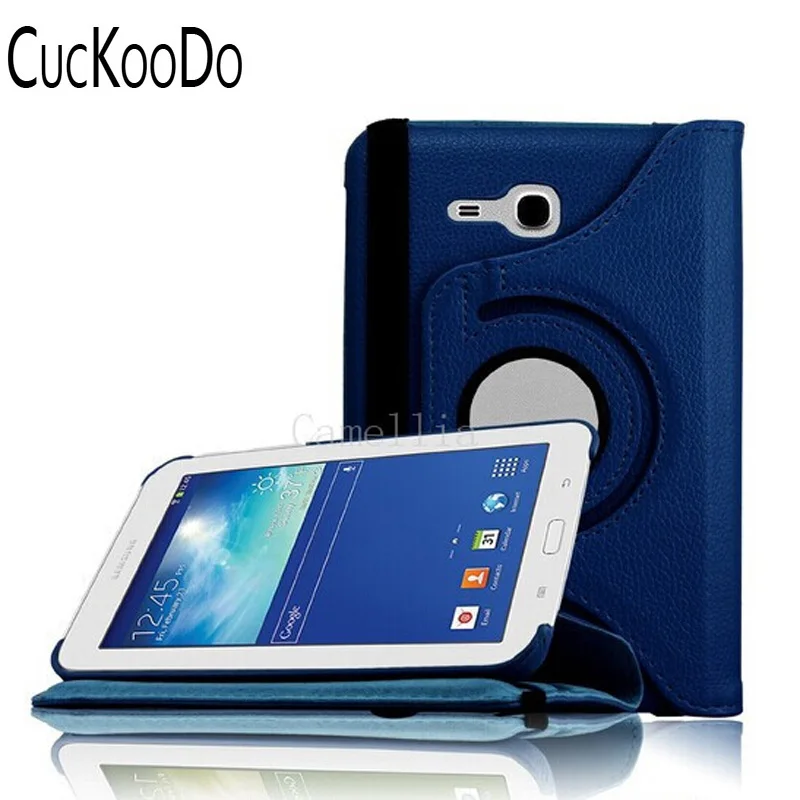 CucKooDo 200 шт./лот 360 градусов вращающийся чехол из искусственной кожи для Samsung Galaxy Tab 3