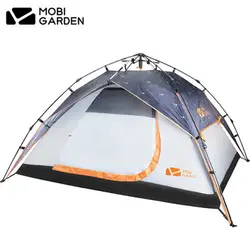 Mobi Garden/кемпинговая палатка большое пространство 3-4 человека двухслойная Автоматическая Открытая Туристическая палатка водонепроницаемая