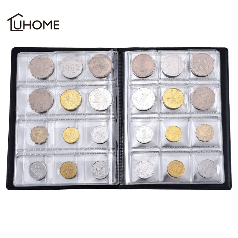 

10 Pages 120 Pockets Album for Coins Collection Book Home Decoration PVC Coin Album Holders Collection Storage Book Gift