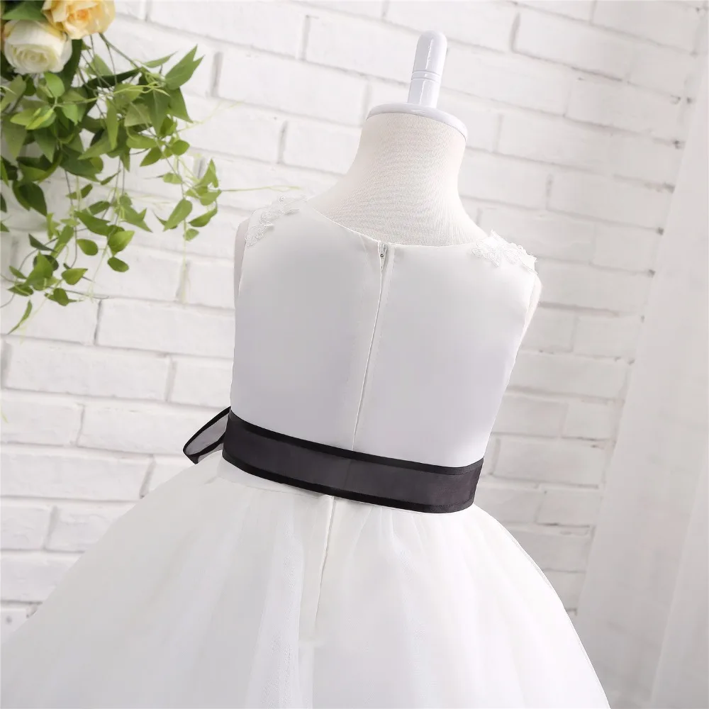 Элегантное платье Vestido Daminha, длина до пола, платья с цветочным узором для девочек, аппликация кружево Тюль, ТРАПЕЦИЕВИДНОЕ религиозное платье для девочек