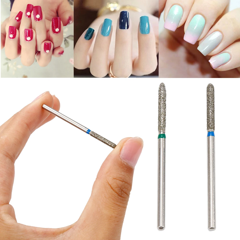 

ELECOOL 5 pcs 2.34mm Shank Diamond Nail Art Grinding Head Burr Bit for Grit stone Jewelry Jade Carving Abrasive grinding head
