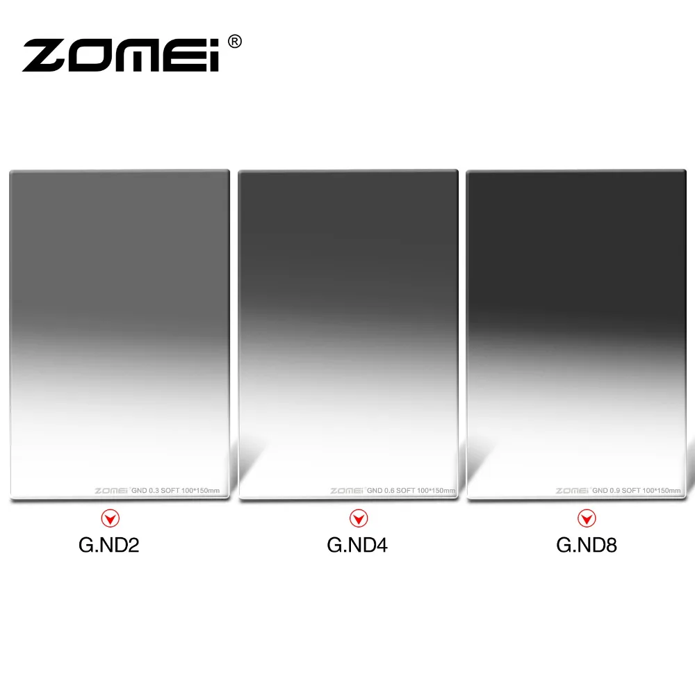 ZOMEI 100*100 мм оптический стеклянный квадратный ND фильтр нейтральной плотности ND1000(3,0)/64(1,8)/8/4/2
