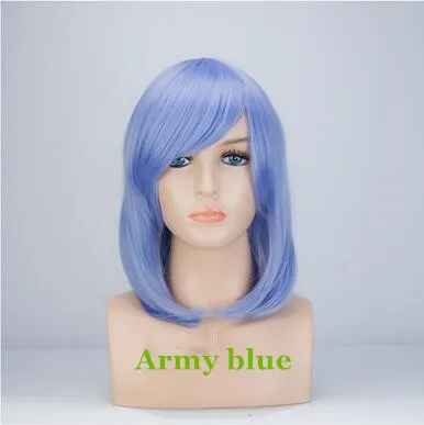 DM-WIG01) платье для милой девочки Смола Японии Аниме Kigurumi Косплэй маска в стиле "Лолита" женскую одежду BJD Masks' парик Тип на выбор - Цвет: army blue