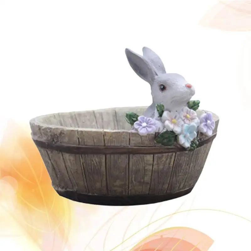 1 шт. цветочный горшок креативная мясистая смешной цветок декорация декорации кролик цветочный горшок для садовых принадлежностей домашний магазин