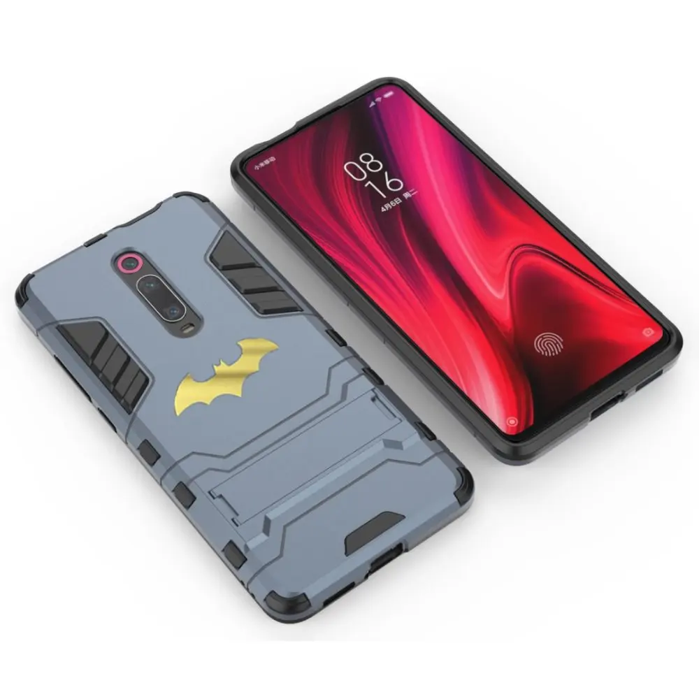 Противоударный чехол-подставка для телефона Xiaomi mi 9T Pro 9 8 A2 K20 Бэтмен защитный чехол матовый Жесткий Чехол-подставка для телефона mi 6x mi 5x