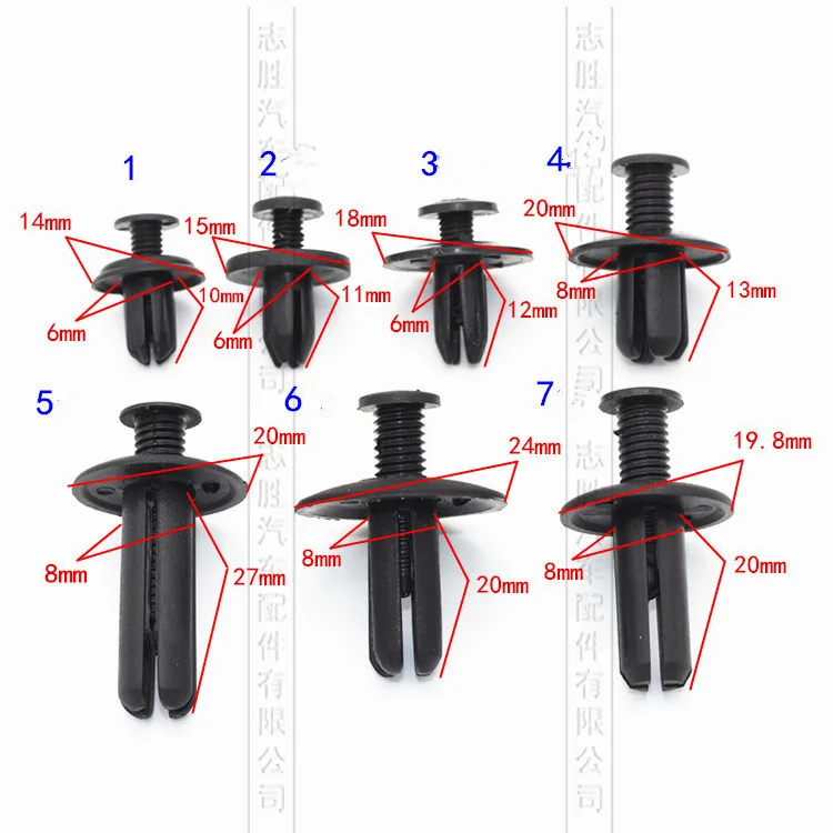 Buy 50PCS Auto Plastic Push Type Screw Rivet Retainer