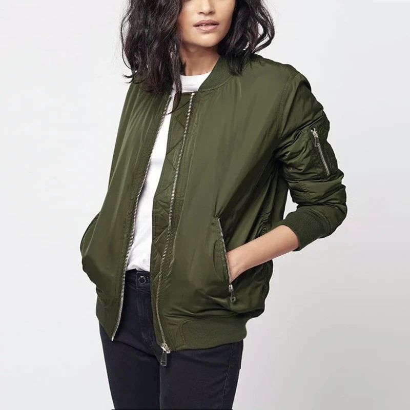 Buy Quilted Casual Cotton Bomber Jackets Women Autumn