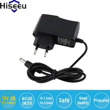 Hiseeu AC 100-240 В к DC 12 В 1A Переключатель Импульсный блок питания конвертер адаптер ЕС США 5,5 мм* 2,5 мм штекер