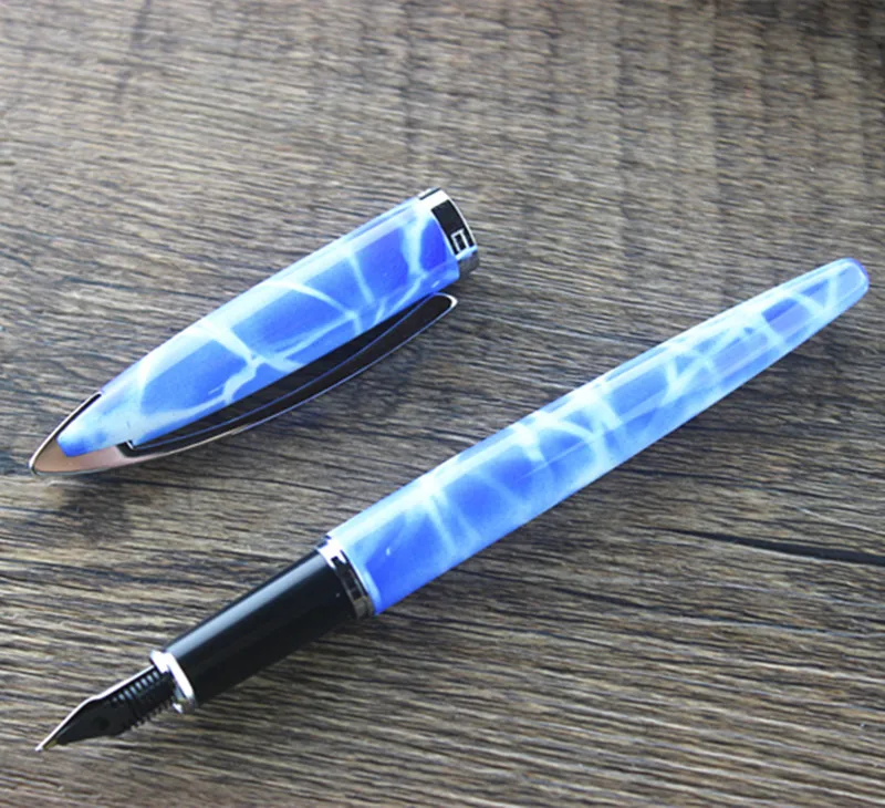 JINHAO 156 элегантный синий серый Изысканные Перьевая ручка и темно-синий, серый, зеленый, черный, коричневый, винный, 7 видов цветов для выбора, лучший подарок для офиса
