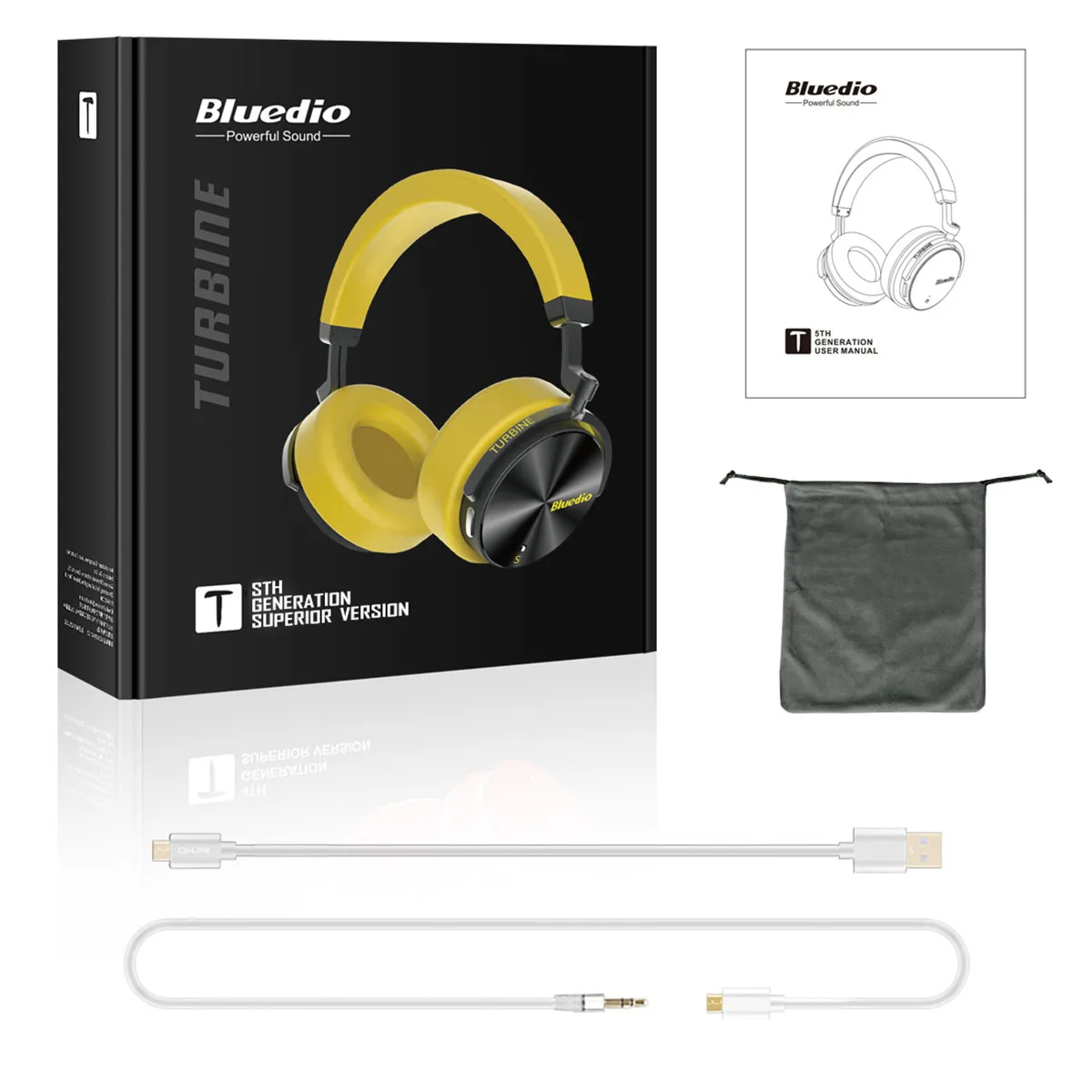 Bluedio T5S беспроводные Bluetooth наушники с шумоподавлением портативная гарнитура с микрофоном для телефона и музыки