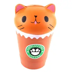 Вырезать кофе чашки Cat Ароматические Squishies Smooshy мясистый медленно нарастающее при сжатии Игрушка коллекция подарок в Кляпы игрушечные