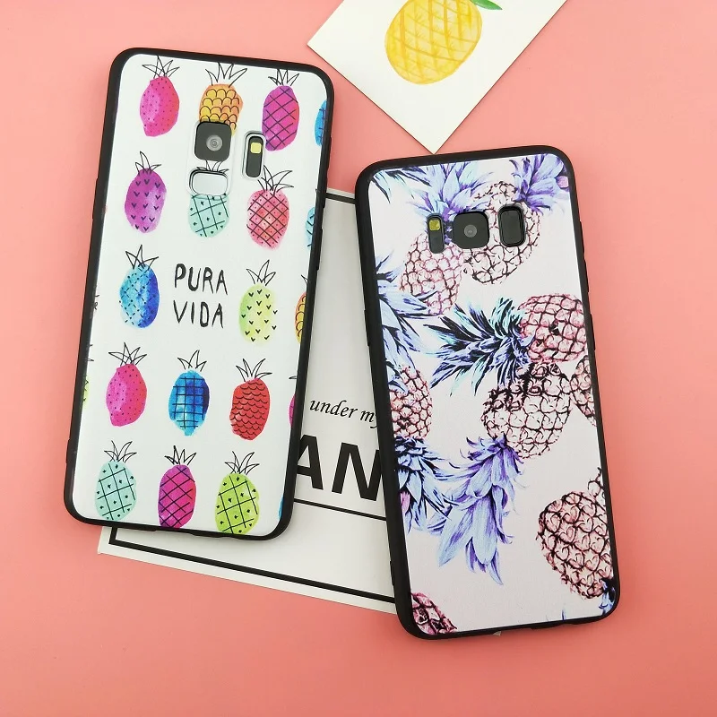 Spring Lemon For Samsung Galaxy S9 Case Colors Pineapple Summer Fruit Soft S9plus |