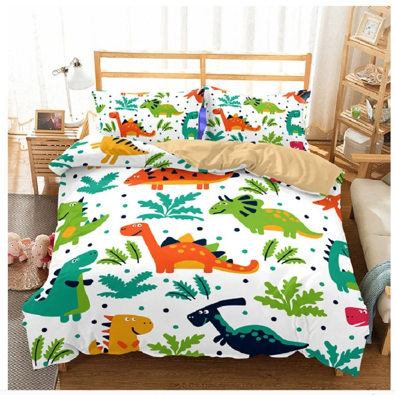 kid dinosaur bed set dinosaur duvet cover set 3d bedding queen size