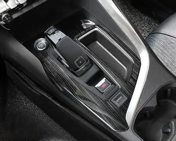 

Black Console Gear Shift Panel Cover Trim For Peugeot 3008 GT 5008 GT 2017-2018