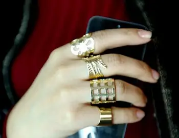 

Party Favors Top quality Hollow out leaves, flower Midi Mid Finger Knuckle Ring Set 100pcs