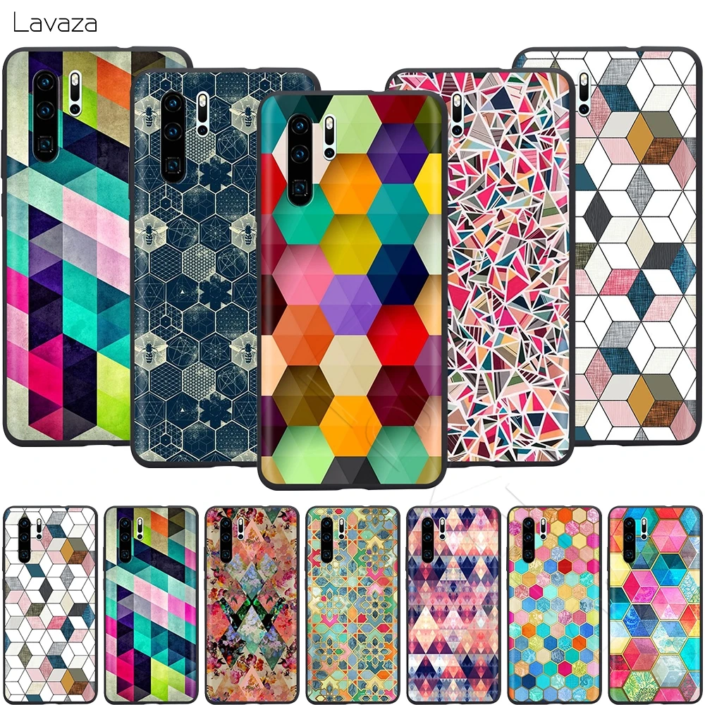 

Lavaza Crystal Bohemian Honeycomb Cubes Case for Huawei Mate Y7 Y9 P8 P9 P10 P20 P30 Lite Pro P Smart Mini 2017 2019