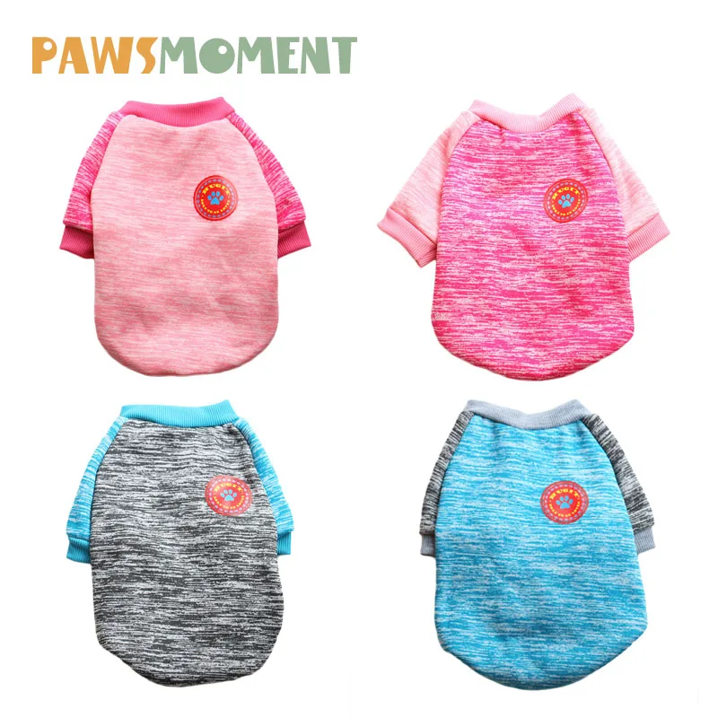 2018 Spring Autumn Pet Dog Clothes for Dogs Warm Thick Tshirt Soft Comfortable Sweater Cat Small XS-L | Дом и сад