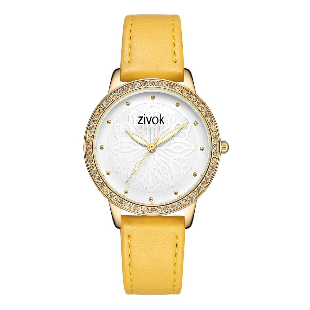 

ZIVOK Women Watches Quartz Wrist Watch PU Leather Watch Women Female Clock Wristwatch World Time Timer reloj mujer