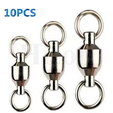 10 шт./лот тяжелый шар подшипник из нержавеющей стали рыболовные Вертлюги разъем рыболовный крючок твердые кольца Размеры 0/1/2/3/4/5# разъемная застежка-молния
