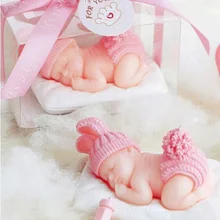 10 шт. розовая Милая Спящая детская Свеча для свадебной вечеринки, детский душ, сувениры подарки на день рождения
