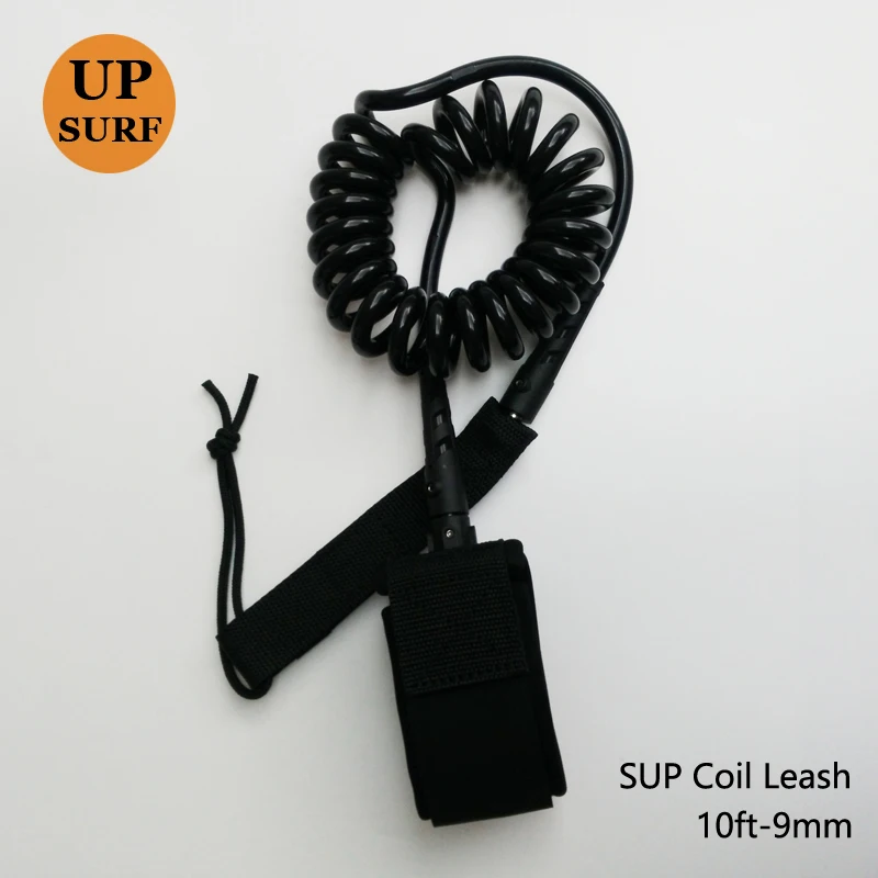 

Black Coiled Leash 10ft-9mm Leash Surf Surfboard Leash 9ft-12ft Leash