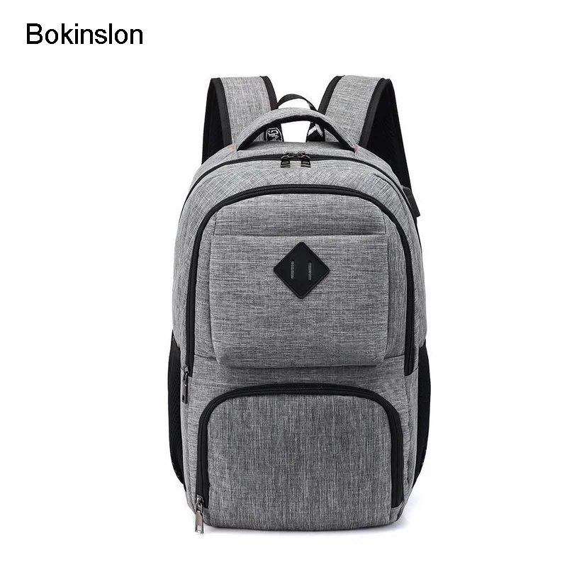 

Bokinslon Business Computer Backpack Men's Fashion Canvas Mens Student Backpack Casual Large Capacity Travel Backpack For Male