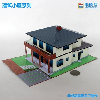 

Villa Building 3D Paper Model DIY Educational Parents And Children Handicraft Course Origami Construction Toy Paper Model