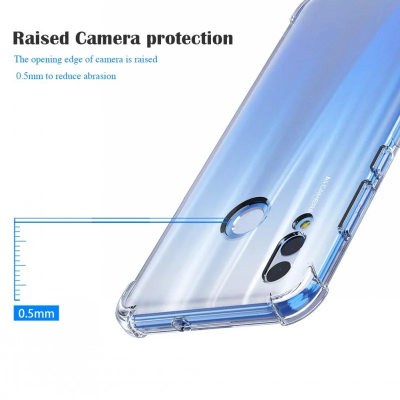 Кристально чистый чехол для Huawei P Smart 2019 мягкий гибкий силиконовый ТПУ бампер Honor 10
