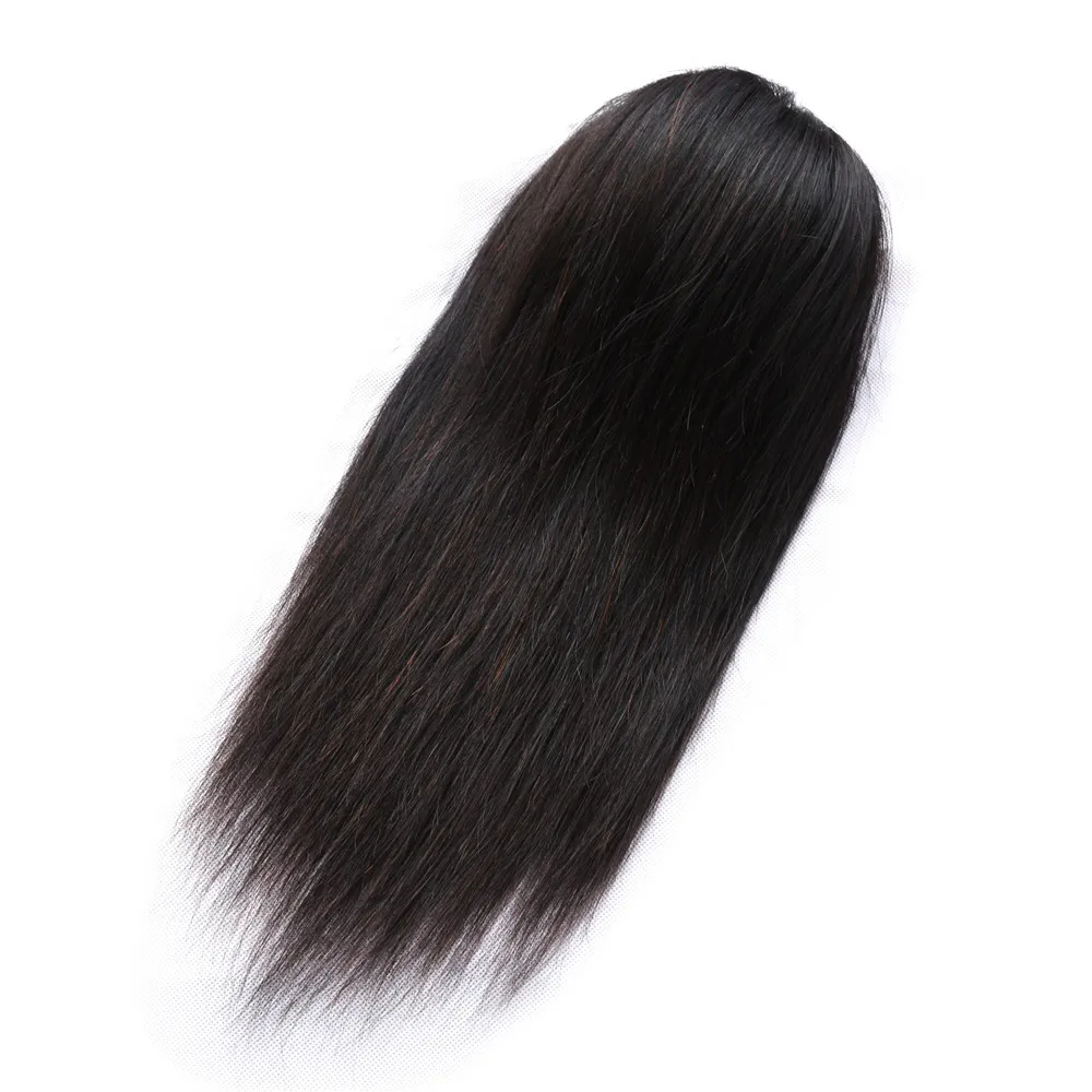 Прямой конский хвост 100% человеческие волосы на шнурке конский хвост с зажимами для женщин бразильские не Реми волосы 1 шт. MS Love