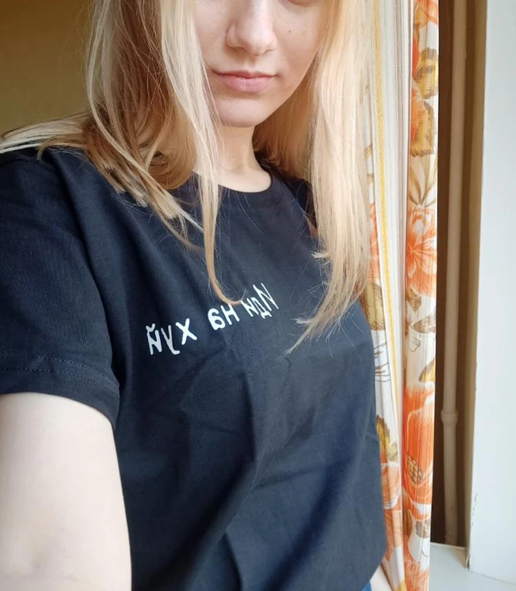 

New T-shirts for Women Short Sleeve O-neck Fashion Russian Letter Printed Female T-shirt Black Female Tops Summer Fashion Tee