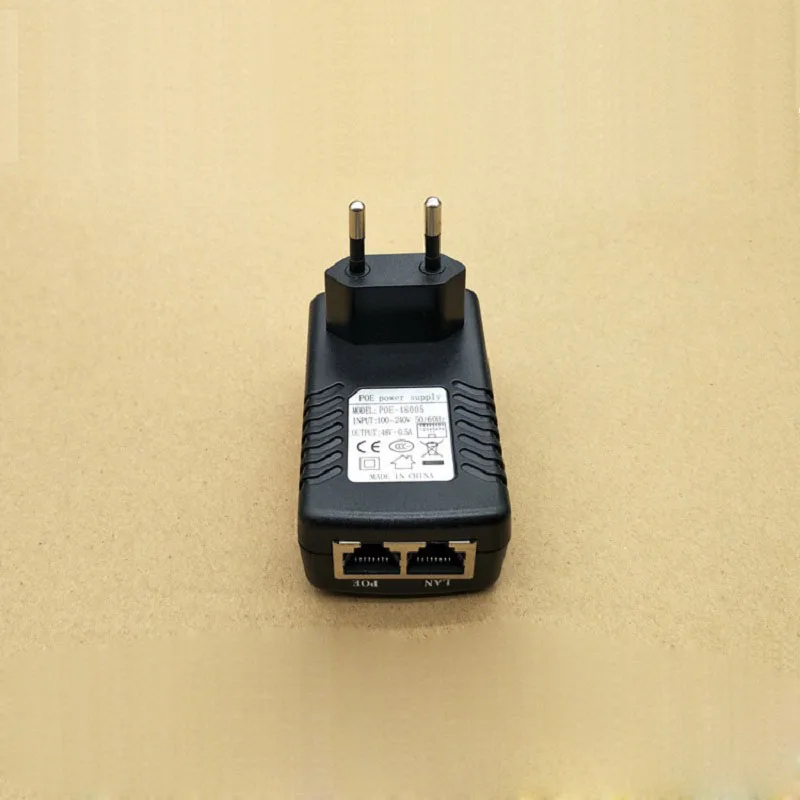

US EU Plug POE power supply 48V0.5A Wall Plug POE Injector Ethernet Adapter IP Camera Phone PoE Power Supply Adapter