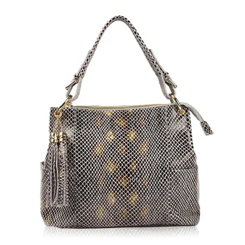 

Genuine Leather Bag Women Handbags Fashion Serpentine Tassel Bag Top-Handle Designer Shoulder Messenger Bag Female Totes 3Colors