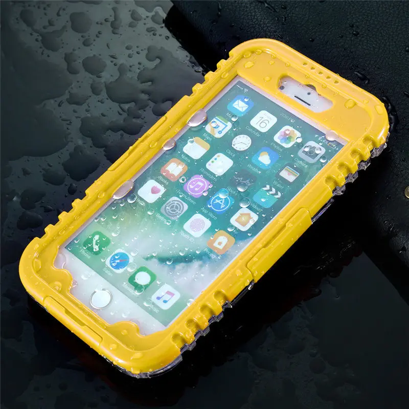 KISSCASE Водонепроницаемый чехол для iPhone 6 S 7 6 6 S плюс 7 плюс прозрачный герметичный подводный Защитная крышка чехол для iPhone 6 S 7 Plus - Цвет: Yellow