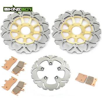 

BIKINGBOY For Suzuki GSF 1200 BANDIT 2001 2002 2003 2004 2005 GSF1200 S Front Rear Brake Discs Disks Rotors + Pads Motorcycle