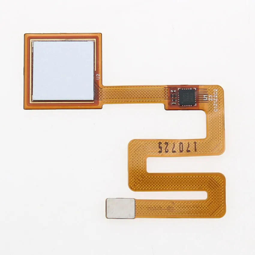 Юйси для Xiaomi сканер отпечатков пальцев гибкий кабель сенсорный датчик ID домашняя кнопка для Redmi Note 4 MTK Helio X20 Кнопка отпечатков пальцев - Цвет: Серебристый