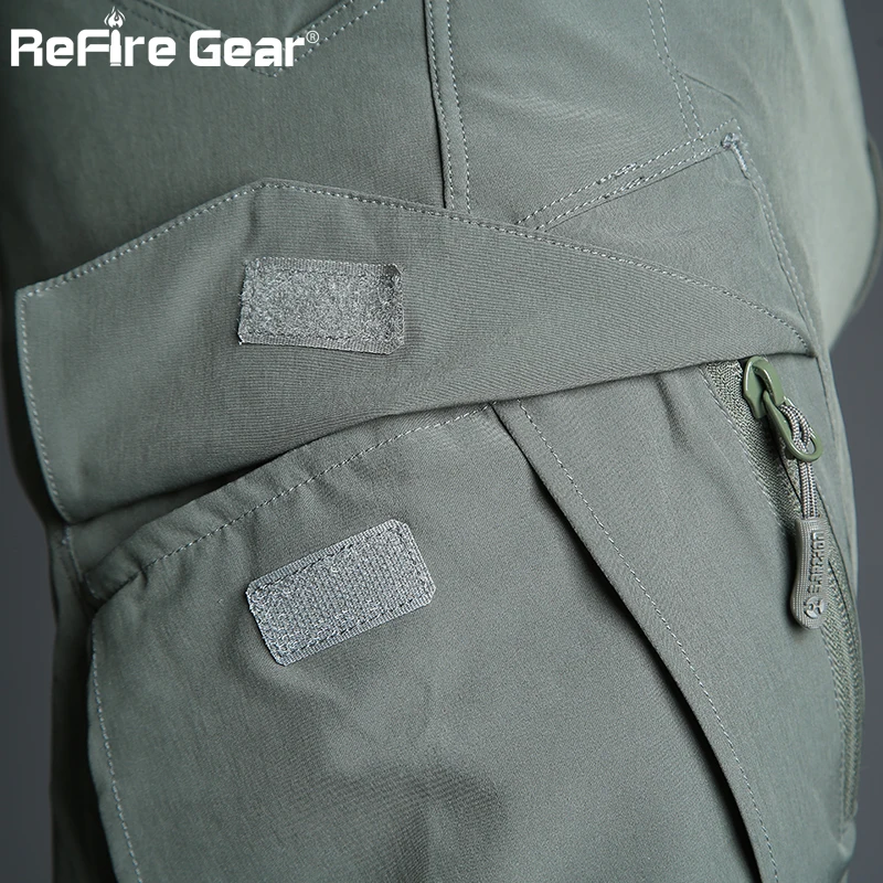 ReFire Gear Summer Lightweight Urban Tactical Cargo Pants Men Casual Quick Drying Breathable Stretch SWAT Army Military Pants