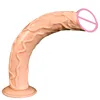Dildo largo negro de la promoción de la fábrica dildo realista grande de la succión de la taza de strapon dildo para las mujeres caballo grande suave ► Foto 2/6